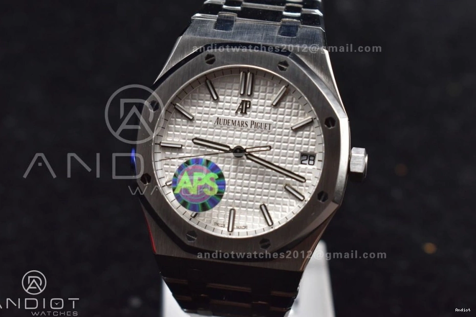 449 Best Royal Bracelet A4302 41mm White SS Edition APSF 15500 SS Super Clone Premium on Oak Dial Textured 1:1 0711